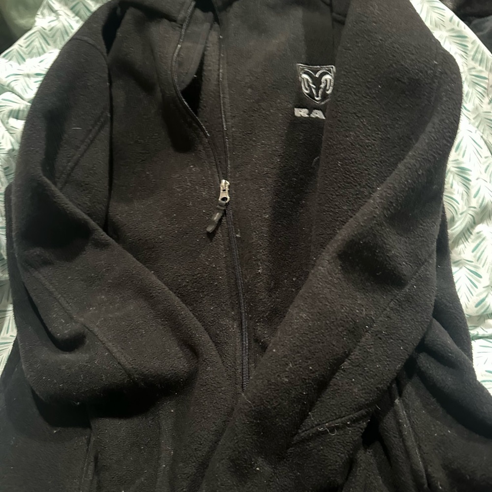 Black RAM Zip-Up Hoodie